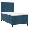 vidaXL Κρεβάτι Boxspring με Στρώμα Σκούρο Μπλε 90x190 εκ. Βελούδινο