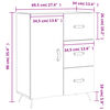 vidaXL Ντουλάπι Λευκό 69,5 x 34 x 90 εκ. από Επεξεργασμένο Ξύλο