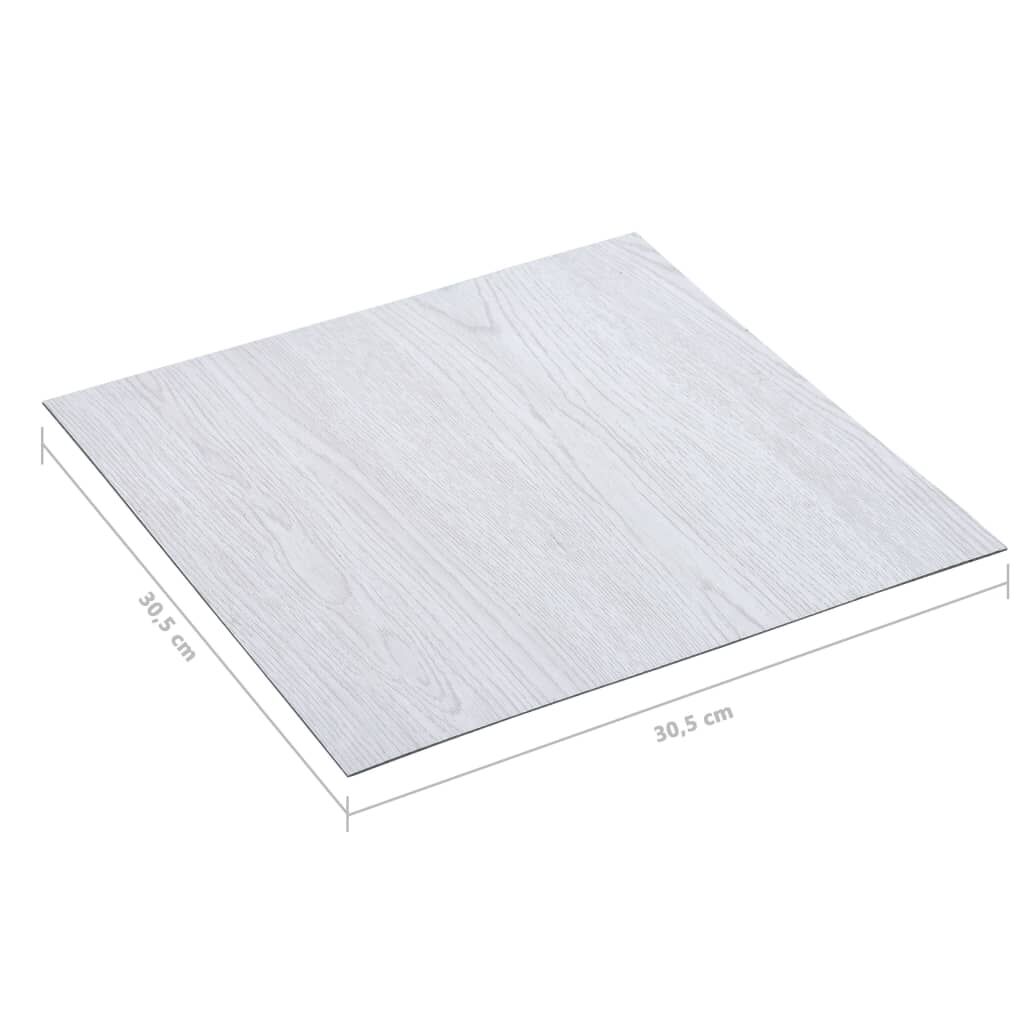 vidaXL Δάπεδο Αυτοκόλλητο Λευκό 5,11 μ² από PVC