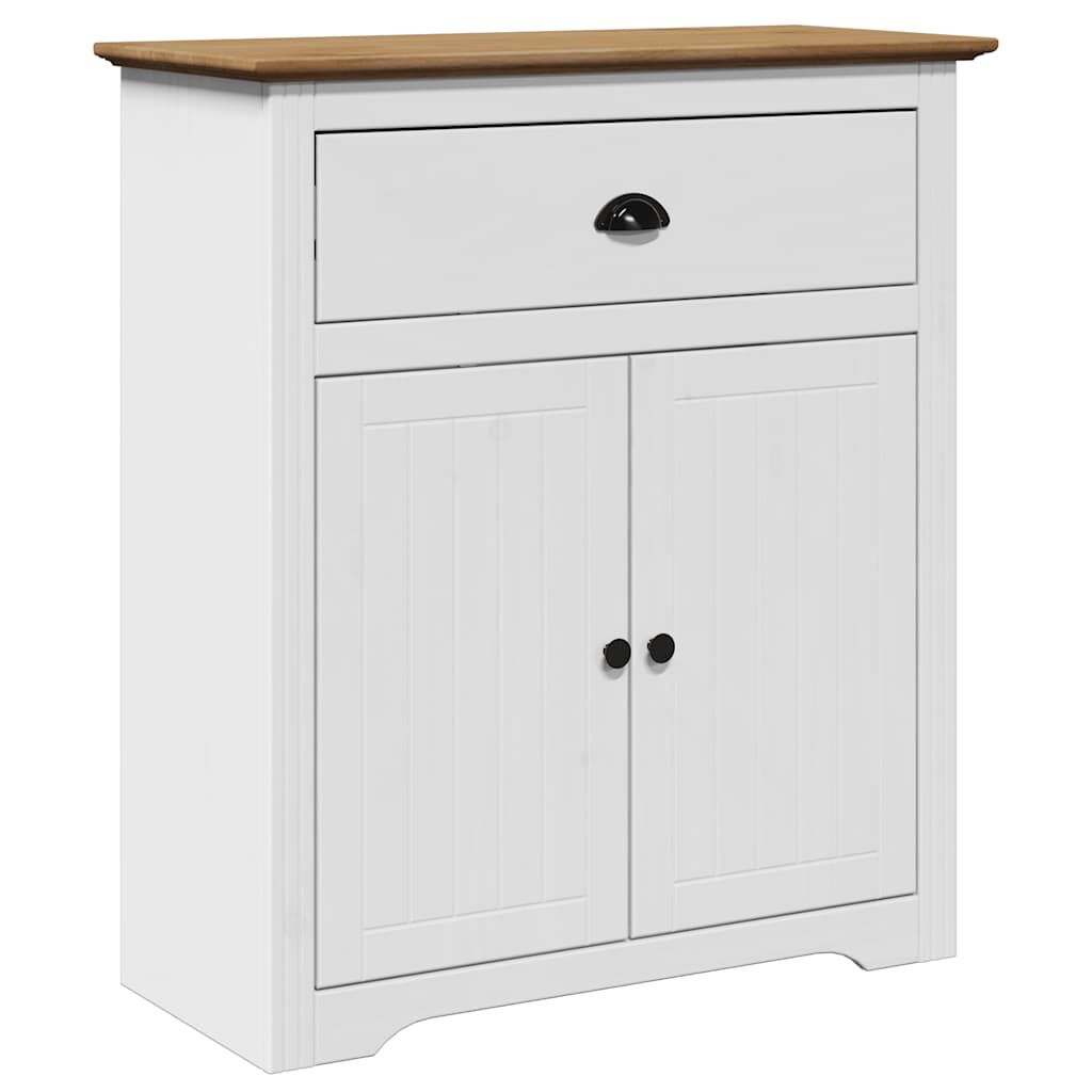 vidaXL Ντουλάπι διαδρόμου BODO Λευκό και καφέ 80x35x90 cm