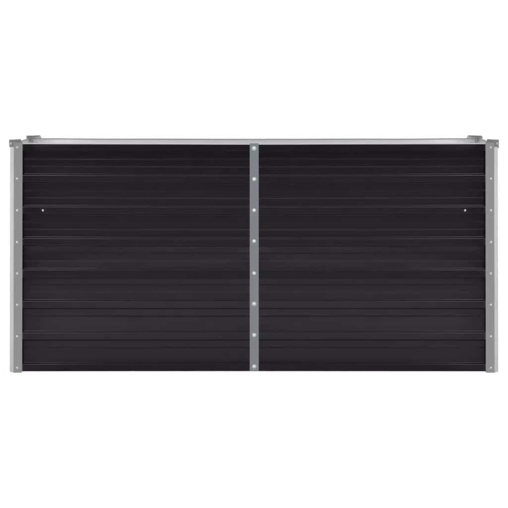 vidaXL Ζαρντινιέρα Υπερυψωμένη Ανθρακί 160x40x77 εκ. Γαλβαν. Χάλυβας