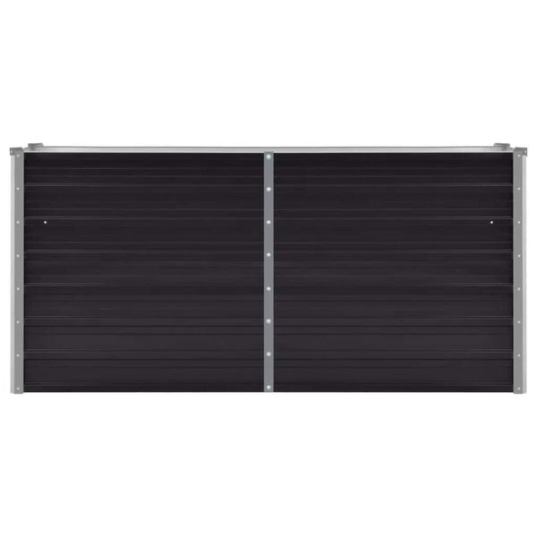 vidaXL Ζαρντινιέρα Υπερυψωμένη Ανθρακί 160x40x77 εκ. Γαλβαν. Χάλυβας