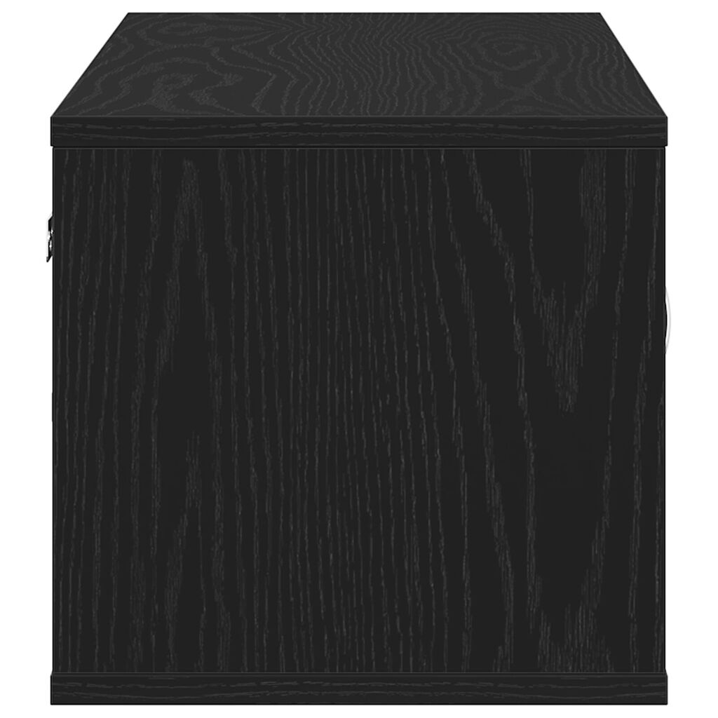 vidaXL Επιτοίχια Ράφα Μαύρη Δρυς 140x41x75 εκ. Επεξεργασμένο Ξύλο