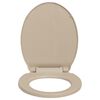 vidaXL Κάλυμμα Λεκάνης με Soft Close &amp; Quick Release Οβάλ Μπεζ
