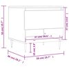 vidaXL Τραπεζάκι Σαλονιού Γυαλιστ. Λευκό 50 x 46 x 50εκ. Επεξεργ. Ξύλο