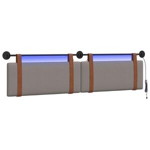 vidaXL &Kappa;&epsilon;&phi;&alpha;&lambda;ά&rho;&iota; &kappa;&rho;&epsilon;&beta;&alpha;&tau;&iota;&omicron;ύ &kappa;&rho;&epsilon;&mu;&alpha;&sigma;&tau;ό Taupe &Alpha;&nu;&tau;ί&kappa;&alpha; PU