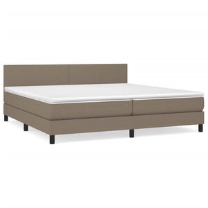 vidaXL &Kappa;&rho;&epsilon;&beta;ά&tau;&iota; Boxspring &mu;&epsilon; &Sigma;&tau;&rho;ώ&mu;&alpha; Taupe 200x200 &epsilon;&kappa;. &Upsilon;&phi;&alpha;&sigma;&mu;ά&tau;&iota;&nu;&omicron;