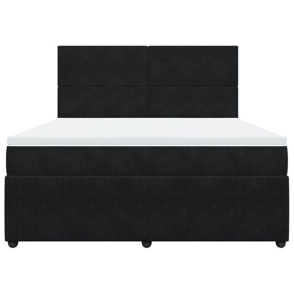 vidaXL &Kappa;&rho;&epsilon;&beta;ά&tau;&iota; Boxspring &mu;&epsilon; &Sigma;&tau;&rho;ώ&mu;&alpha; &Mu;&alpha;ύ&rho;&omicron; 180x200 &epsilon;&kappa;. &Beta;&epsilon;&lambda;&omicron;ύ&delta;&iota;&nu;&omicron;