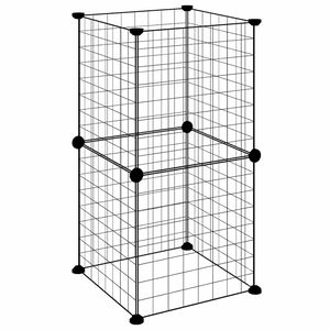 vidaXL &Kappa;&lambda;&omicron;&upsilon;&beta;ί &gamma;&iota;&alpha; &Kappa;&alpha;&tau;&omicron;&iota;&kappa;ί&delta;&iota;&alpha; &mu;&epsilon; 8 &Pi;ά&nu;&epsilon;&lambda; &Mu;&alpha;ύ&rho;&omicron; 35 x 35 x 70 &epsilon;&kappa;. &Alpha;&tau;&sigma;ά&lambda;&iota;&nu;&omicron;