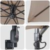 vidaXL Ομπρέλα Κήπου Ταμπά και Μαύρο 248.5 x 247.5 x 160 εκ.