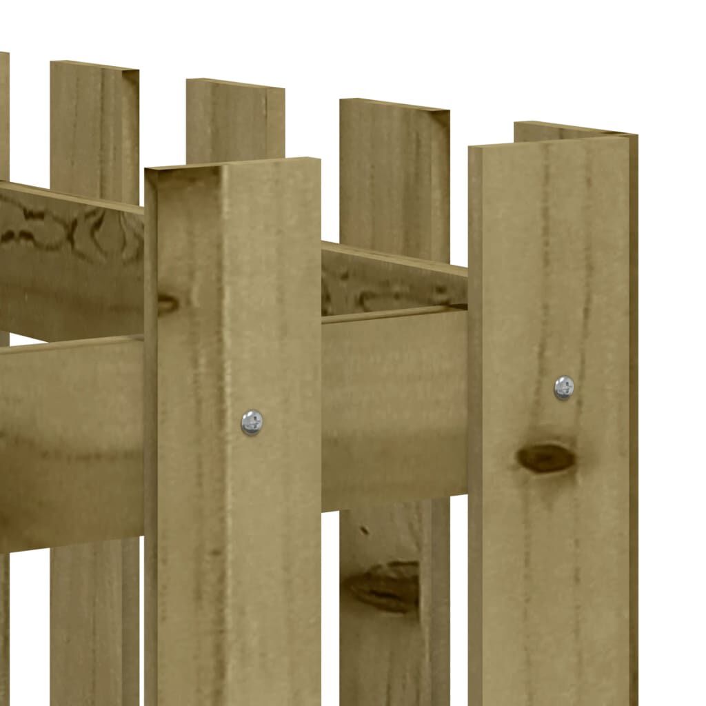 vidaXL Ζαρντινιέρα με Σχέδιο Φράχτη 150x50x70εκ. Εμποτισμ. Ξύλο Πεύκου