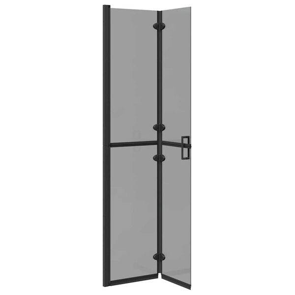 vidaXL Τοίχος ντους Walk-in Άλλο Μαύρο και σκούρο διαφανές 80 x 190 cm