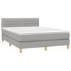 vidaXL &Kappa;&rho;&epsilon;&beta;ά&tau;&iota; Boxspring &mu;&epsilon; &Sigma;&tau;&rho;ώ&mu;&alpha; & LED &Alpha;&nu;.&Gamma;&kappa;&rho;&iota; 140x190&epsilon;&kappa;. &Upsilon;&phi;&alpha;&sigma;&mu;ά&tau;&iota;&nu;&omicron;