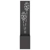 vidaXL Οθόνη Ιδιωτικότητας Κήπου Floral Μαύρο 32 x 140 εκ.