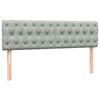 vidaXL Κρεβάτι Boxspring με Στρώμα Ανοιχτό Γκρι 140x220 εκ. Βελούδινο
