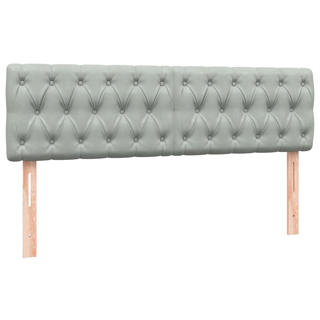 vidaXL Κρεβάτι Boxspring με Στρώμα Ανοιχτό Γκρι 140x220 εκ. Βελούδινο