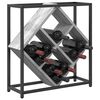 vidaXL Ράφι Κρασιού Γκρι 51 x 18 x 52.5 εκ. Επεξεργασμένο ξύλο