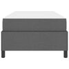 vidaXL Κρεβάτι με ελατήρια Σκούρο Γκρι 90 x 190 cm ύφασμα