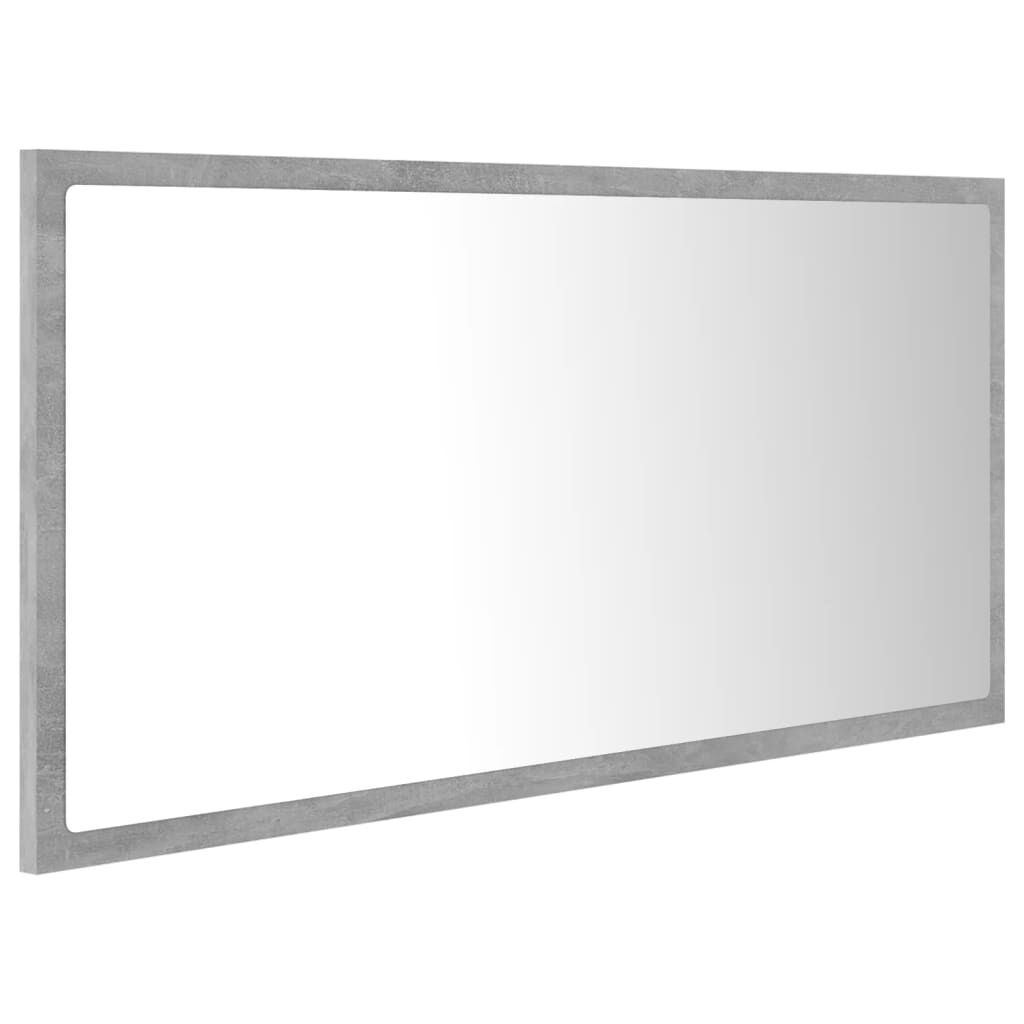 vidaXL Καθρέφτης Μπάνιου Γκρι Σκυροδέματος 90x8,5x37 εκ. Ακρυλικός