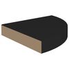 vidaXL Ράφι Τοίχου Γωνιακό Μαύρο 25 x 25 x 3,8 εκ. από MDF