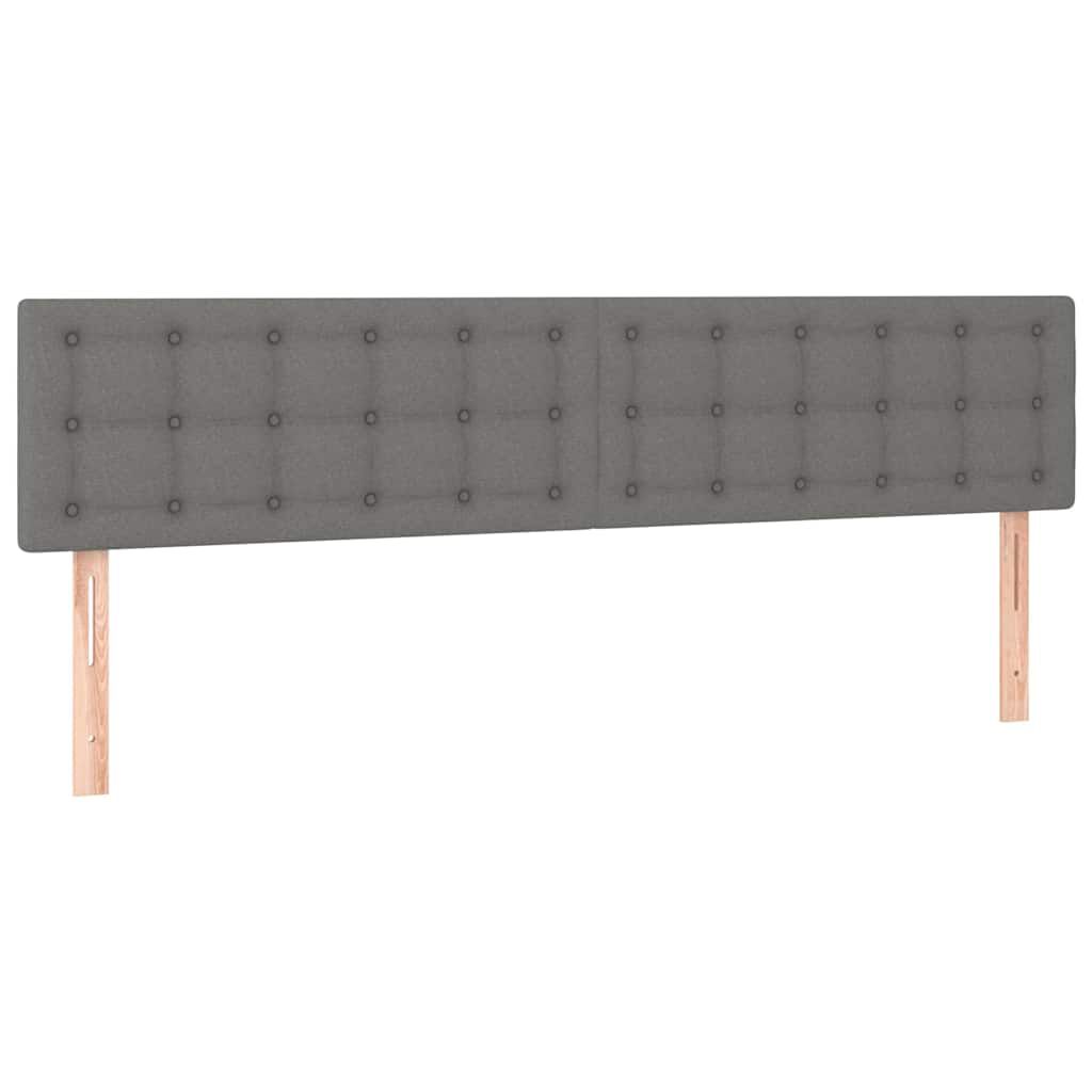 vidaXL Κρεβάτι Boxspring με Στρώμα Σκούρο Γκρι 120x190 εκ Υφασμάτινο