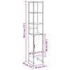 vidaXL Ντουλάπι Μπάνιου με ράφι Παλαιό ξύλο 33 x 33 x 185,5 εκ