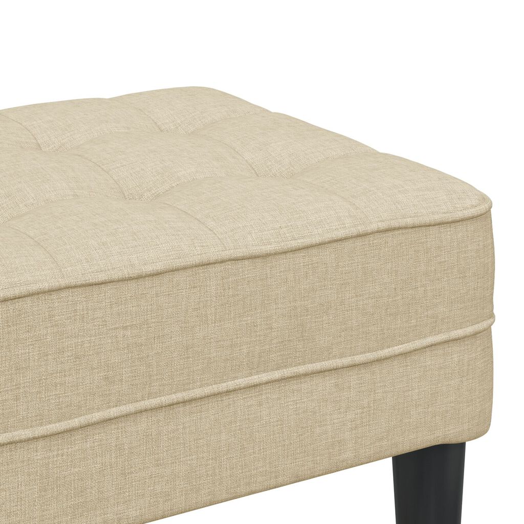 vidaXL Παγκάκι Κρεμ 113x57x39 εκ. Υφάσματος