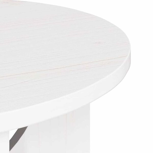 vidaXL Τραπεζάκι σαλονιού Λευκό 50 x 50 x 35 cm Μασίφ ξύλο πεύκου