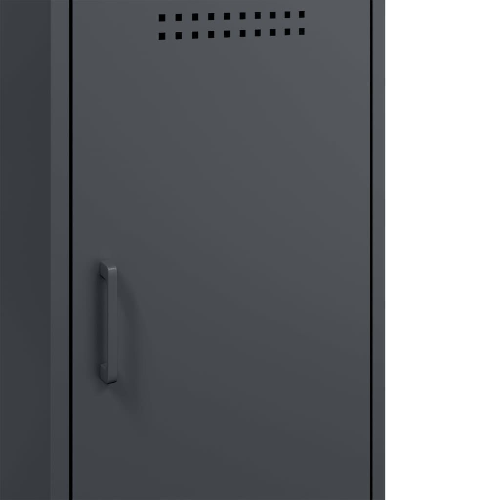 vidaXL Ντουλάπι Ανθρακί 100,5x39x79 εκ. από Χάλυβα