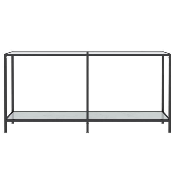 vidaXL Τραπέζι Κονσόλα Λευκό 160 x 35 x 75,5 εκ. από Ψημένο Γυαλί