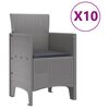 vidaXL Σέτ φαγητού για κήπο 11 pcs Ανοιχτό γκρι και Ανθρακί