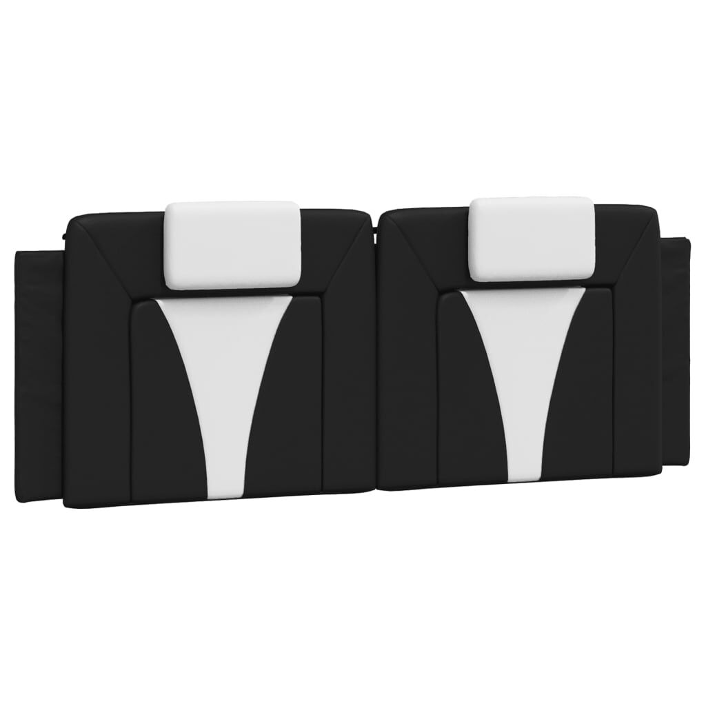vidaXL Κρεβάτι με Στρώμα Μαύρο/Λευκό 140x200 εκ. από Συνθετικό Δέρμα