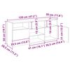 vidaXL Έπιπλο Τηλεόρασης με LED Λευκό 120x30x50 εκ.