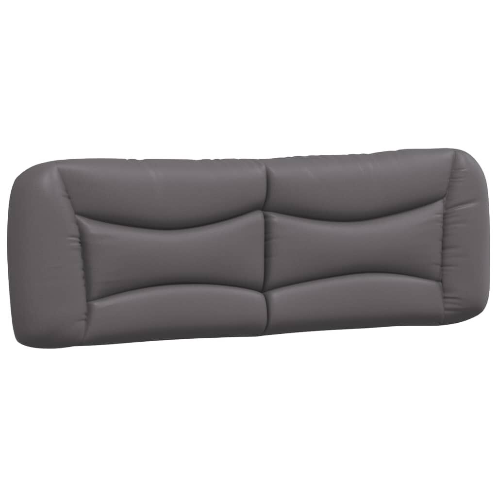 vidaXL Πλαίσιο Κρεβατιού με Κεφαλάρι Γκρι 160x200 εκ. Συνθετικό Δέρμα