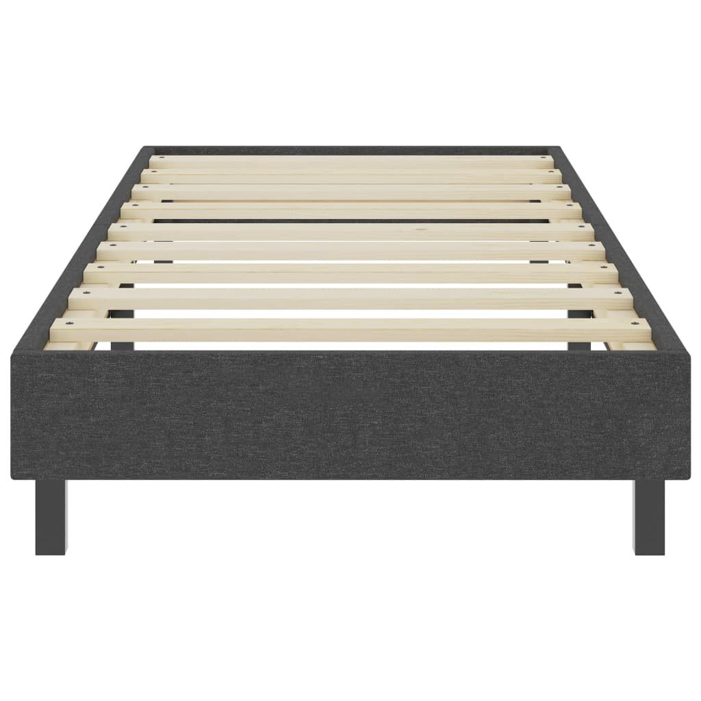 vidaXL Κρεβάτι Boxspring Σκούρο Γκρι 100 x 200 εκ. Υφασμάτινο