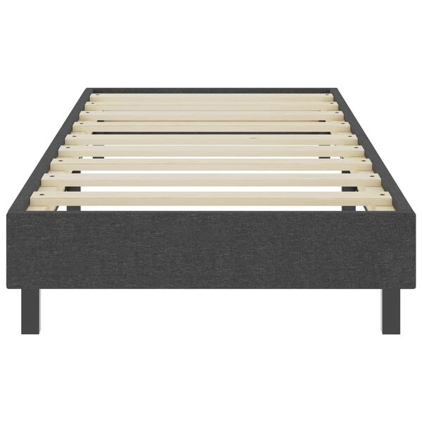 vidaXL Κρεβάτι Boxspring Σκούρο Γκρι 100 x 200 εκ. Υφασμάτινο