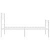 vidaXL Πλαίσιο Κρεβατιού με Κεφαλάρι&Ποδαρικό Λευκό 100x200εκ. Μέταλλο