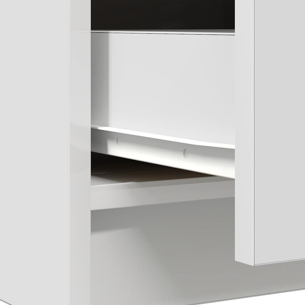 vidaXL Συρταριέρα με Συρτάρια Λευκή 71x35x84 εκ. από Επεξ. Ξύλο