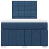 vidaXL Κρεβάτι Boxspring με Στρώμα Μπλε 120x190 εκ. Υφασμάτινο
