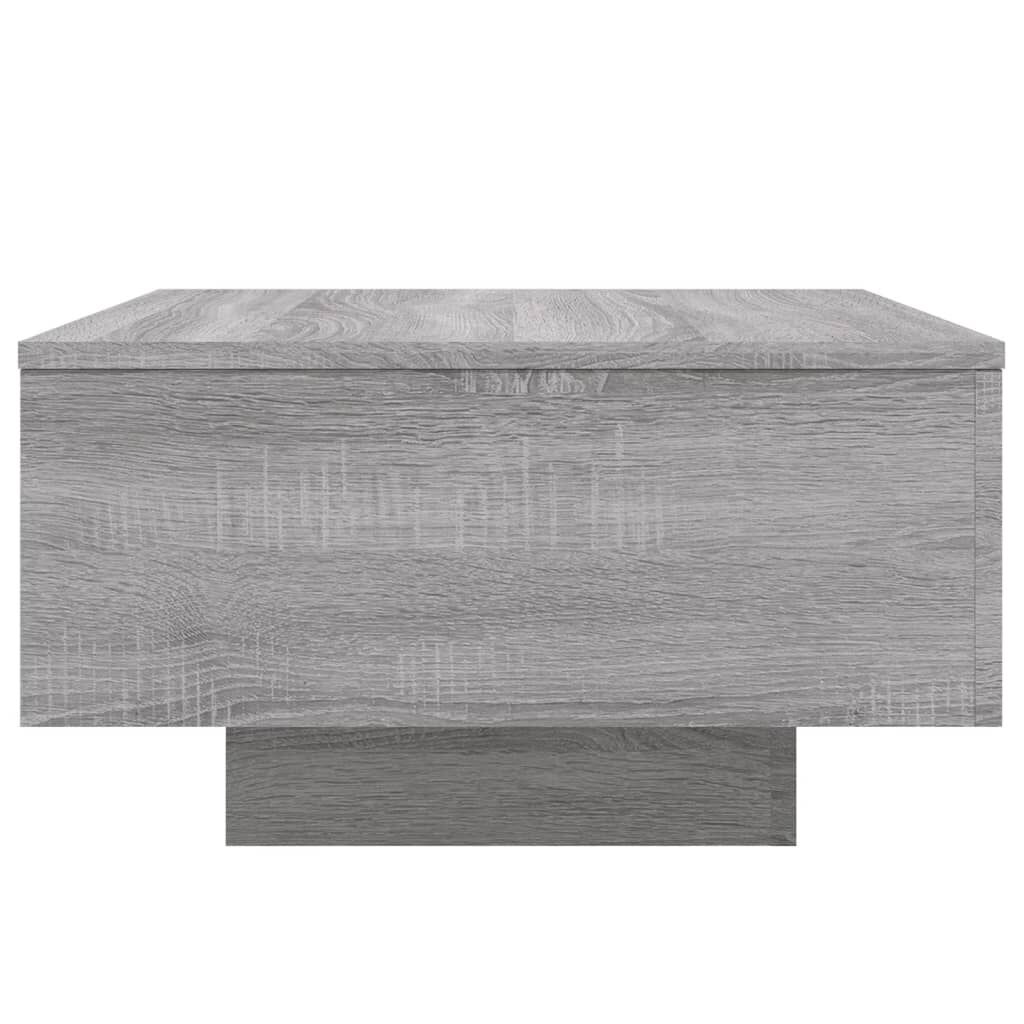 vidaXL Τραπεζάκι Σαλονιού με Φώτα LED Γκρι Sonoma 55x55x31 εκ.