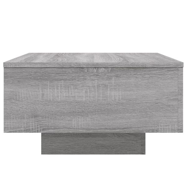 vidaXL Τραπεζάκι Σαλονιού με Φώτα LED Γκρι Sonoma 55x55x31 εκ.