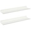 vidaXL &Pi;&lambda;&omega;&tau;ό &rho;ά&phi;&iota; 2 &tau;&mu;&chi;. &Lambda;&epsilon;&upsilon;&kappa;ό&sigmaf; 40 x 9 x 2,5 cm &Alpha;&tau;&sigma;ά&lambda;&iota;