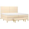 vidaXL &Kappa;&rho;&epsilon;&beta;ά&tau;&iota; Boxspring &mu;&epsilon; &Sigma;&tau;&rho;ώ&mu;&alpha; &Kappa;&rho;&epsilon;&mu; 200x200 &epsilon;&kappa;. &Upsilon;&phi;&alpha;&sigma;&mu;ά&tau;&iota;&nu;&omicron;