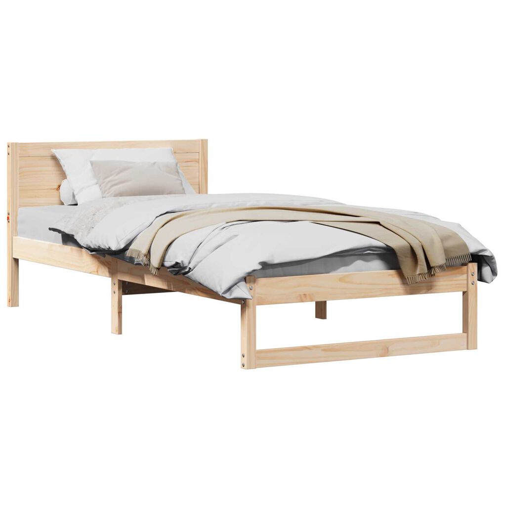 vidaXL Κρεβάτι Φυσικό Μασίφ Ξύλο Πεύκου 90 x 190 cm Μετατρέψιμο