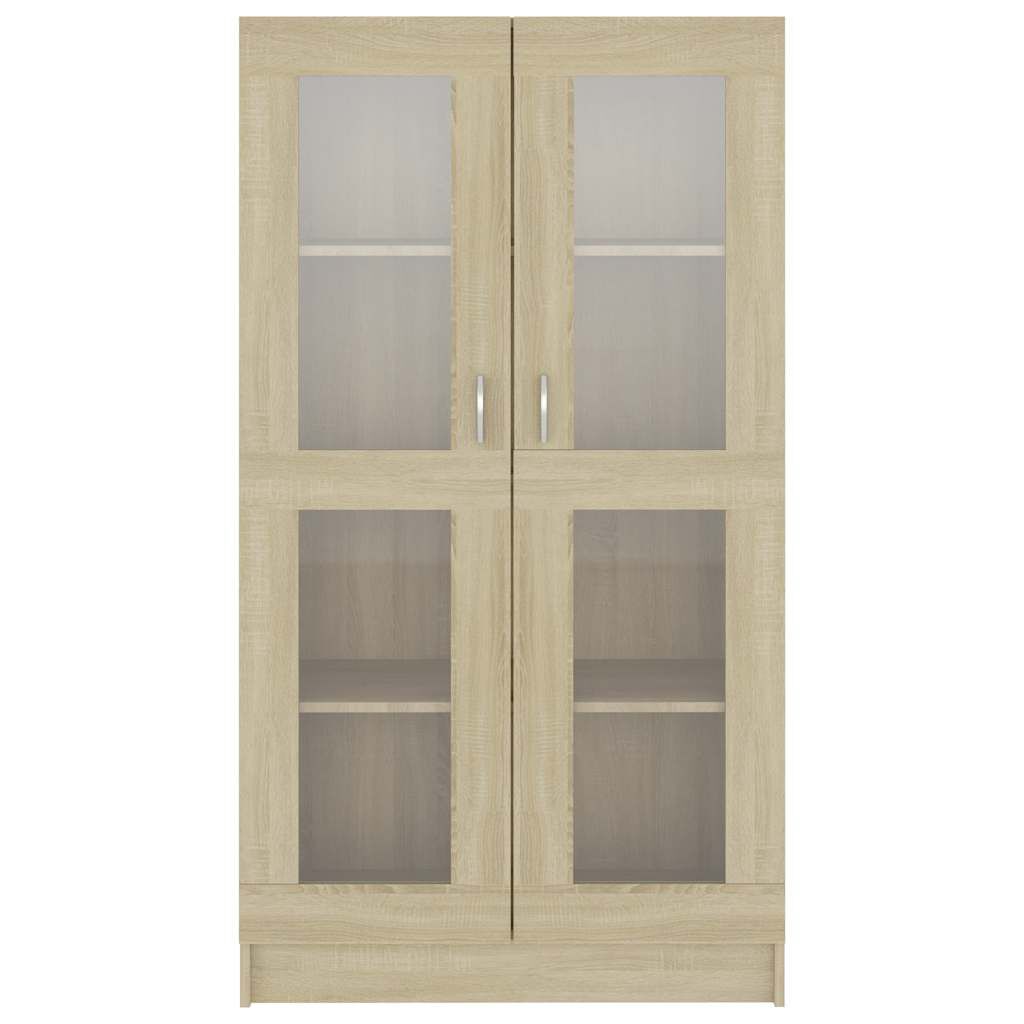 vidaXL Βιτρίνα Χρώμα Sonoma Δρυς 82,5 x 30,5 x 150 εκ. Επεξ. Ξύλο