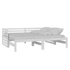 vidaXL &Kappa;&alpha;&nu;&alpha;&pi;έ&sigmaf; &Kappa;&rho;&epsilon;&beta;ά&tau;&iota; &Lambda;&epsilon;&upsilon;&kappa;ό&sigmaf; 2 x (90 x 200) &epsilon;&kappa;. &alpha;&pi;ό &Mu;&alpha;&sigma;ί&phi; &Xi;ύ&lambda;&omicron; &Pi;&epsilon;ύ&kappa;&omicron;&upsilon;