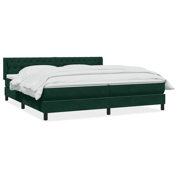 vidaXL &Kappa;&rho;&epsilon;&beta;ά&tau;&iota; Boxspring &mu;&epsilon; &Sigma;&tau;&rho;ώ&mu;&alpha; &Sigma;&kappa;&omicron;ύ&rho;&omicron; &Pi;&rho;ά&sigma;&iota;&nu;&omicron; 180x210&epsilon;&kappa;. &Beta;&epsilon;&lambda;&omicron;ύ&delta;&iota;&nu;&omicron;