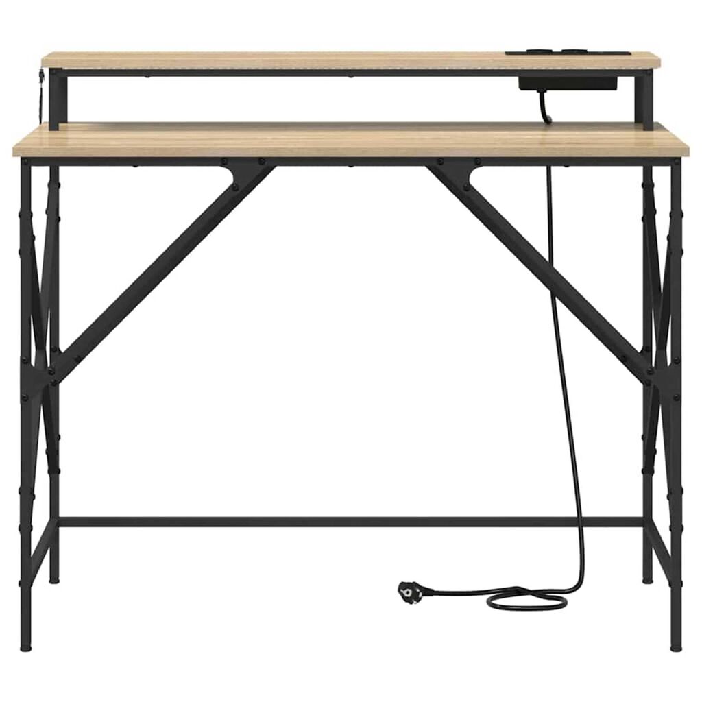 vidaXL Γραφείο Sonoma Δρυς 100 x 50 x 86.5 εκ Επεξεργασμένο ξύλο