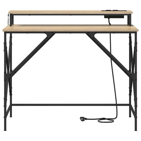 vidaXL Γραφείο Sonoma Δρυς 100 x 50 x 86.5 εκ Επεξεργασμένο ξύλο