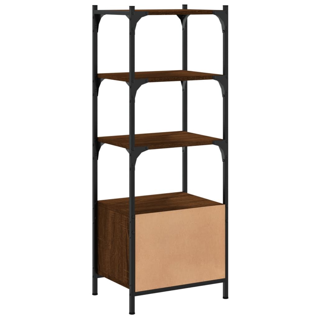 vidaXL Βιβλιοθήκη 3 Επιπέδων Καφέ Δρυς 41x30x109,5 εκ. Επεξεργ. Ξύλο